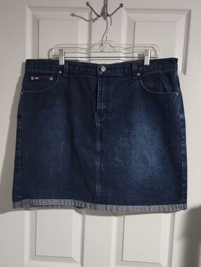 Tommy Hilfiger Navy Blue Denim Mini Skirt